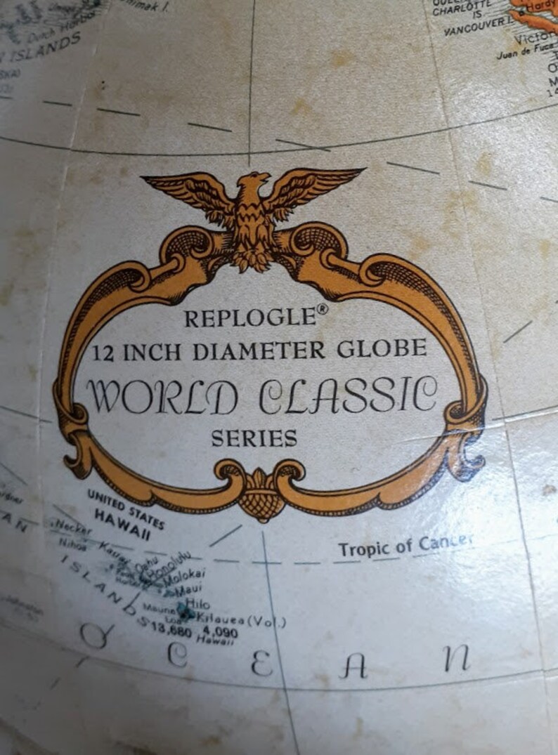 Vintage World Globe Repogle World Classic Globe 16 Inch - Etsy