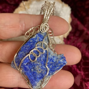 Sodalite crystal pendant