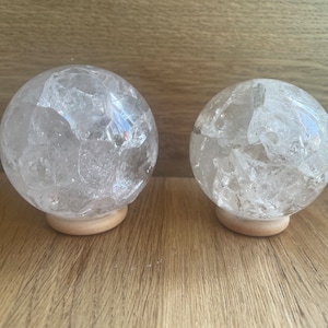 Fire and ice quartz sphere