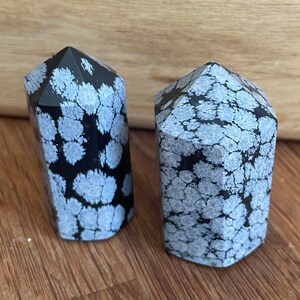 Snowflake obsidian point