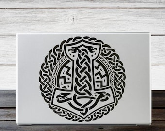 1 Piece decal - Hammer Of Thor Medieval Viking Symbol Royalty, VINYL