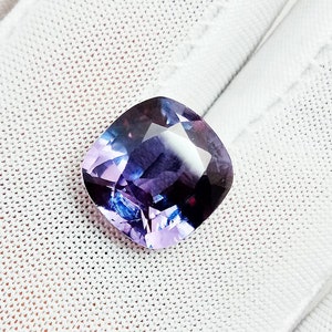Lab Created Alexandrite Loose Stone, Color Change Square Cushion Cut Shape June Birthstone For Jewelry Making