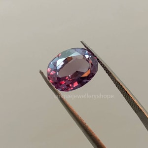 June Birthstone Alexandrite Ring Size Loose Gemstone, Color Change Oval Shape Faceted Cut Stone For Personalized Jewelry Making