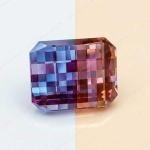 Pixel Cut Loose Alexandrite Octagon Color Change June Birthstone For Personalised Ring