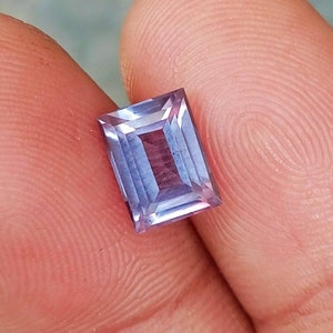 Lab Alexandrite Gemstone: Baguette Cut, Color Change, June Birthstone