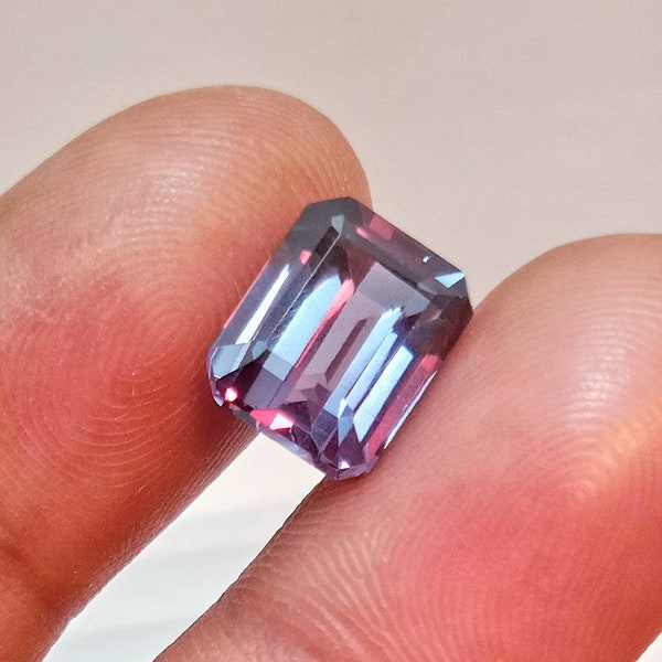 Alexandrite Stone Multi Color Changing Gemstone loose Faceted Octagon Cut Shape June Birthstone 6×4 To10×12 MM For Her Valentine's ring gift