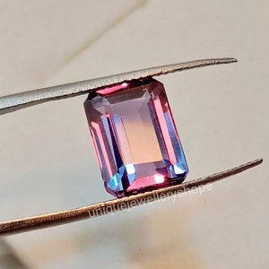 Emerald Cut Alexandrite Stone Loose Octagon For Ring And Necklace Personalized Jewelry