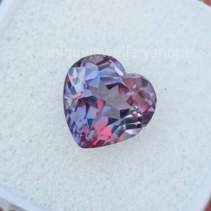 Loose Heart Shape Alexandrite Stone - June Birthstone Perfect for Jewelry Making Projects