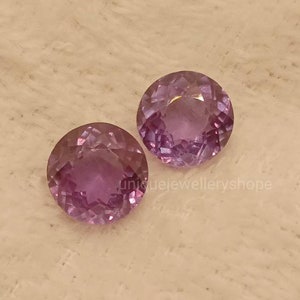 Alexandrite Gemstone Color Change Stone Faceted Loose Round Cut Alexandrite Ring Size 5mm To 10mm Personalized Jewelry Gifts Stone For Her