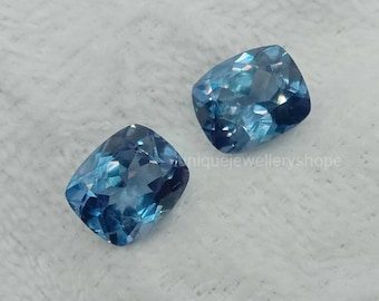 Alexandrite Gemstone Loose Long Cushion Pair Color Changing June Birthstone For Unique Jewelry