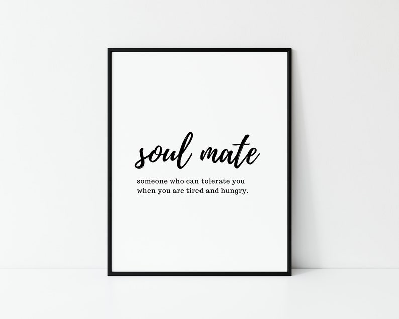 Soul Mate D finition D finition Imprimer Soul Mate Quote Etsy