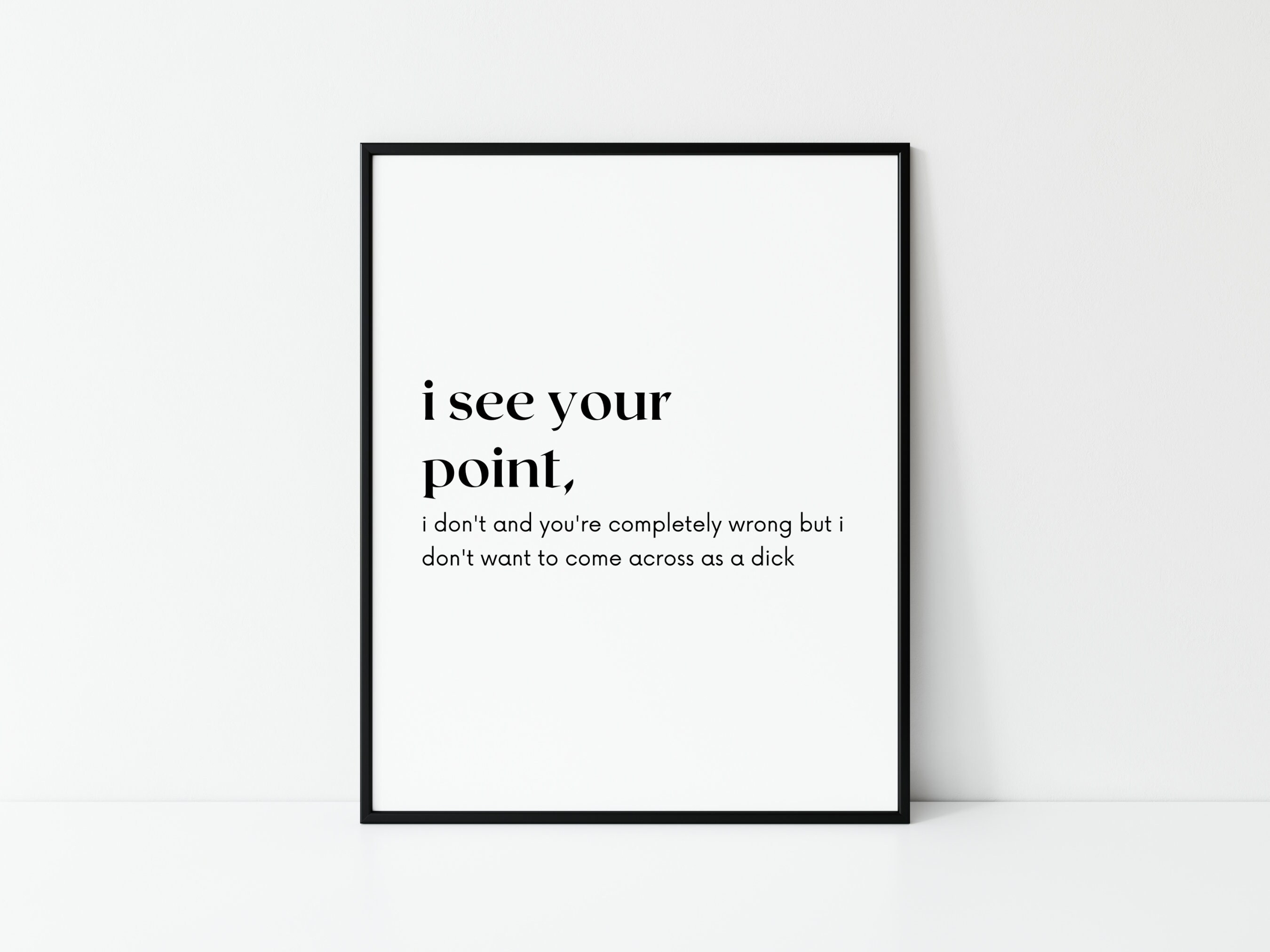 I See Your Point Definition Print Work From Home Fun Etsy
