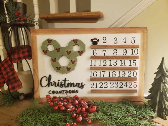 Christmas countdown | Mickey Christmas countdown | Disney Christmas decor