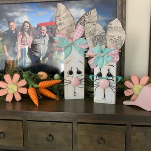 Bunny decor | spring decor | farmhouse decor | Easter decor | mantle decor | table decor