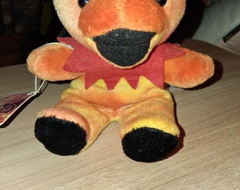Etiqueta vintage de Liquid Blue Grateful Dead Dancing Beanie Bear Sun Shine 6/10/94 Cal Expo