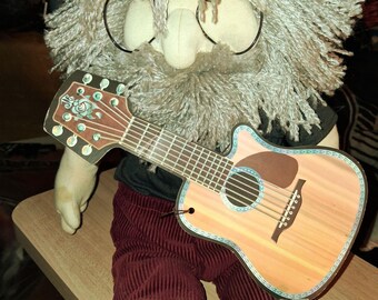 Guitarra Liquid Blue Gund The Jerry Doll de 19" Garcia Grateful Dead, leyenda de 1998