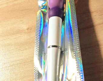 Handmade Ballpoint Pen with Purple Beads (Includes Refill)