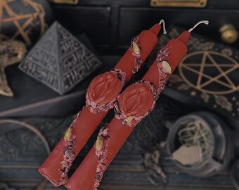 Divine Feminine Beeswax Candle Set - Handmade Beeswax Candle, Magic, Altar, Rituals Tools, Witchcraft, Candle Magic