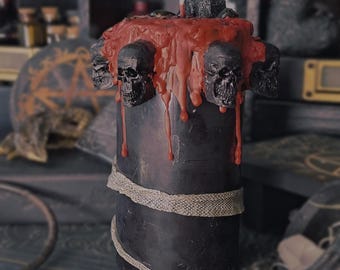 Lilith Pillar Candle - Handmade Beeswax Candle, Magic, Altar, Rituals Tools, Witchcraft, Candle Magic