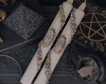 Purification Beeswax Candle Set - Handmade Beeswax Candle, Magic, Altar, Rituals Tools, Witchcraft, Candle Magic