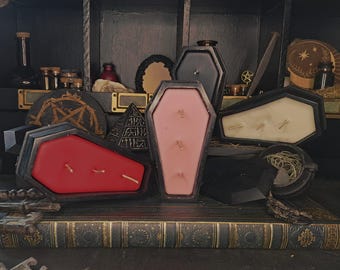 Colored Coffin Candles - Multiple Colors, Magic, Altar, Rituals Tools, Witchcraft, Handmade, Candle Magic, Manifesting