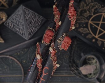 Lilith Beeswax Candle Set - Handmade Beeswax Candle, Magic, Altar, Rituals Tools, Witchcraft, Candle Magic