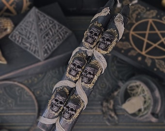 Baneful Beeswax Candle Set - Handmade Beeswax Candle, Magic, Altar, Rituals Tools, Witchcraft, Candle Magic