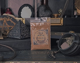 Fiery Wall Of Protection Powder - Magical Powders and Herbal Blends, Magic, Witchcraft, Voodoo, Hoodoo, Rituals