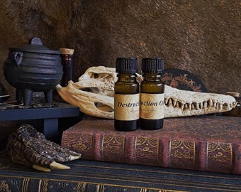 Destruction Oil - Spiritual/Ritual Oil, Voodoo, Hoodoo, Witchcraft, Cursing, Hexing, Santeria, Destroy