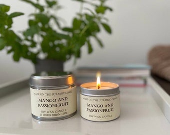 Mango And Passionfruit Scented Soy Wax Candle