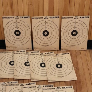 Old Unused Winchester Air Rifle Paper Shooting Target Form #1507 Vintage Hunting Practice Collectible Memorabilia