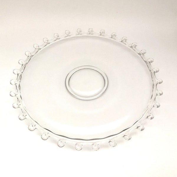 Heisey Glass Company Crystal Lariat Pattern #1540 RARE 13" Round Devil Egg Serving Plate Elegant Depression Glass
