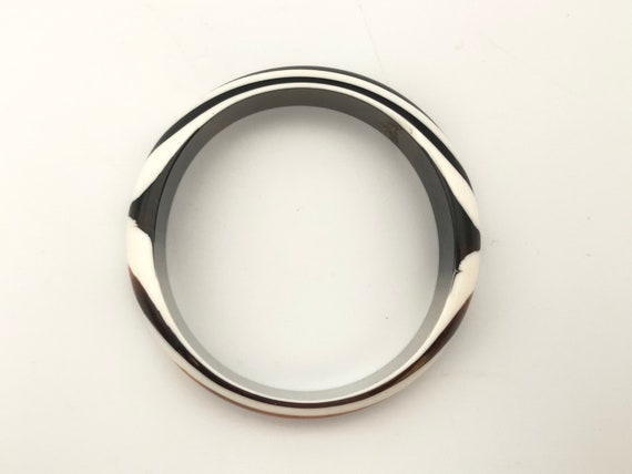 Lucite Bull's Eye Caramel Brown, Black and White … - image 6