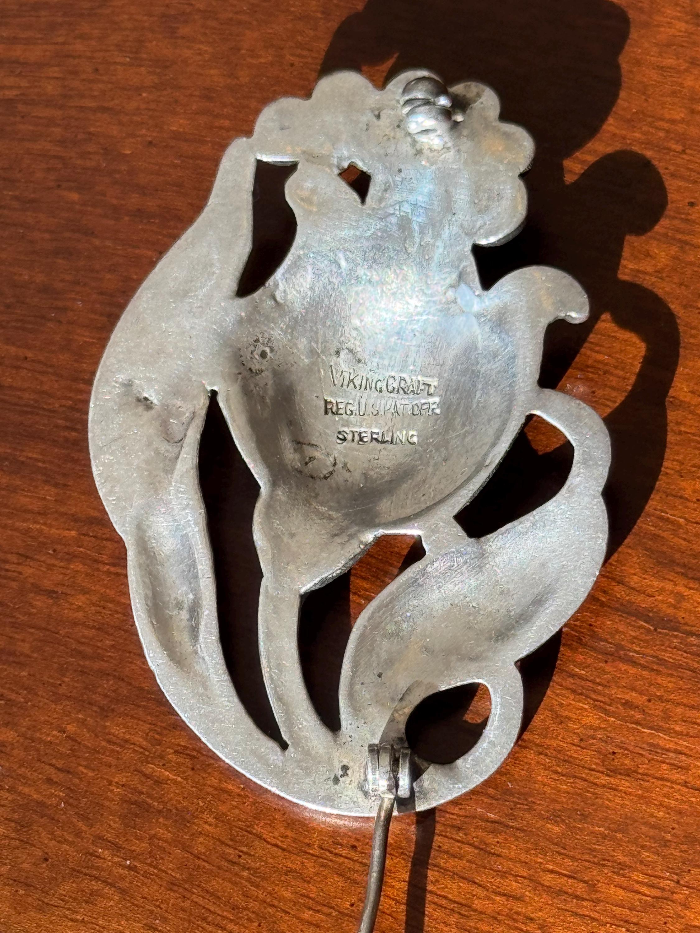 Viking Craft Albert Horwig Sterling Silver Tulip Brooch