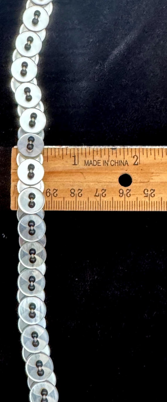 Vintage Button Statement Necklace Clear Buttons B… - image 5