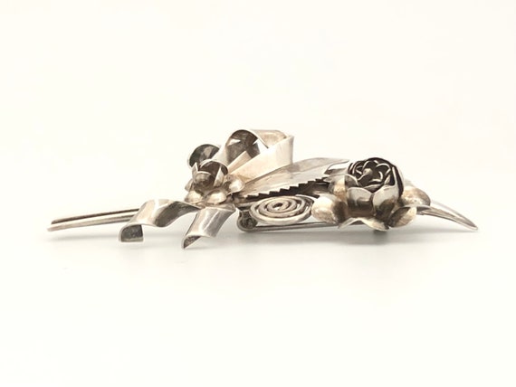 Hobé Hand Wrought Sterling Silver Single Flower R… - image 2