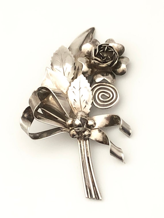 Hobé Hand Wrought Sterling Silver Single Flower R… - image 10