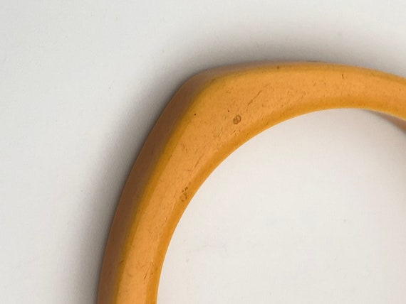 Square Butterscotch Bakelite Bangle Bracelet, Vin… - image 7