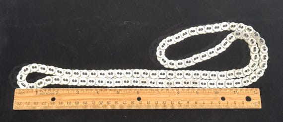 Vintage Button Statement Necklace Clear Buttons B… - image 4