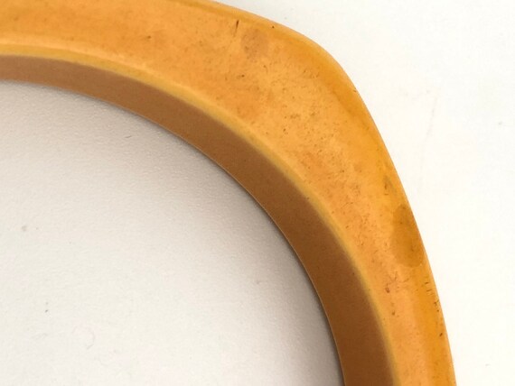Square Butterscotch Bakelite Bangle Bracelet, Vin… - image 4