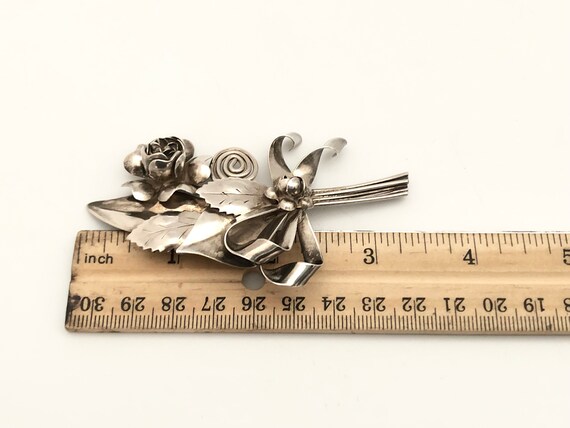 Hobé Hand Wrought Sterling Silver Single Flower R… - image 8