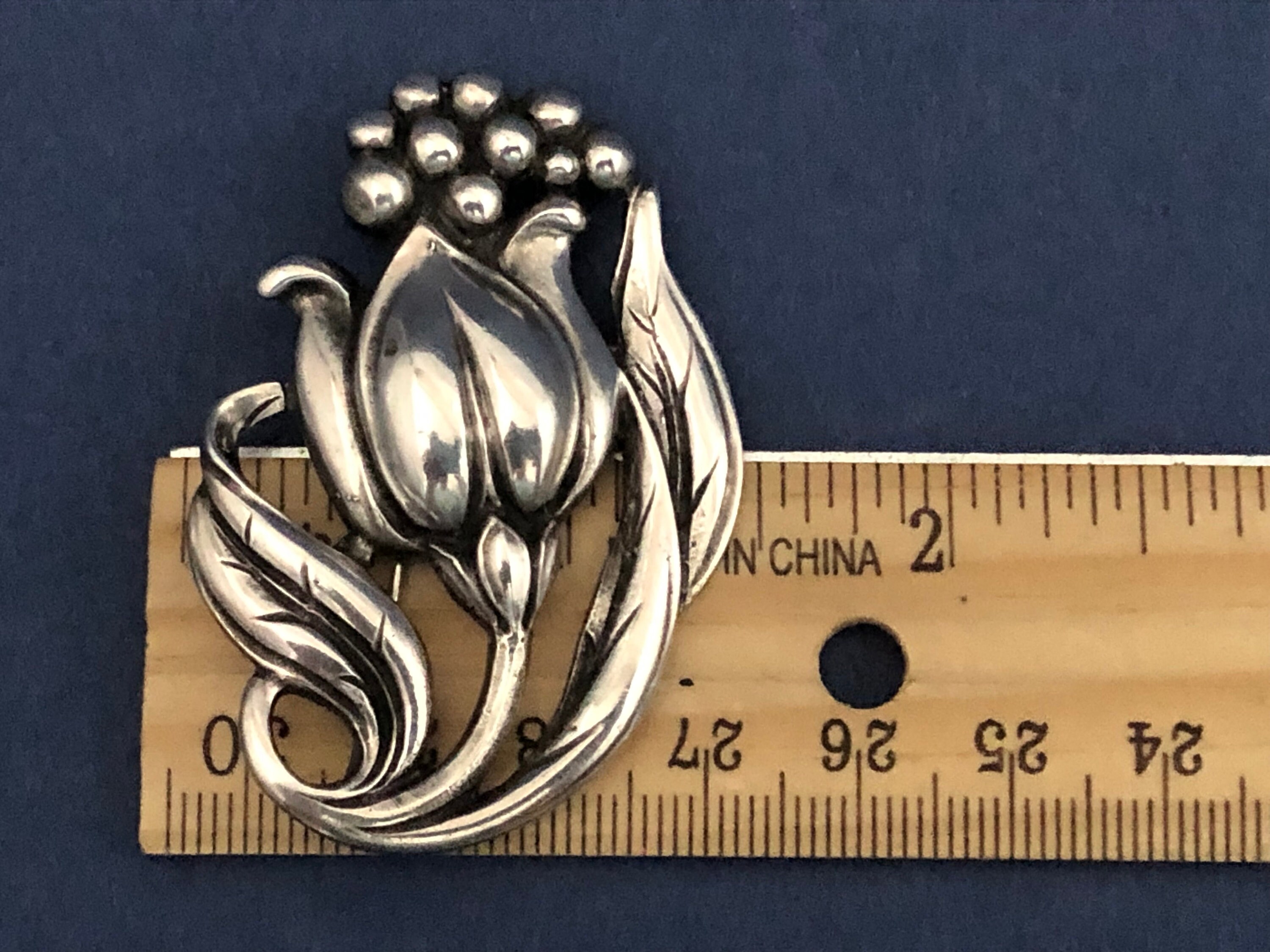 Viking Craft Albert Horwig Sterling Silver Tulip Brooch