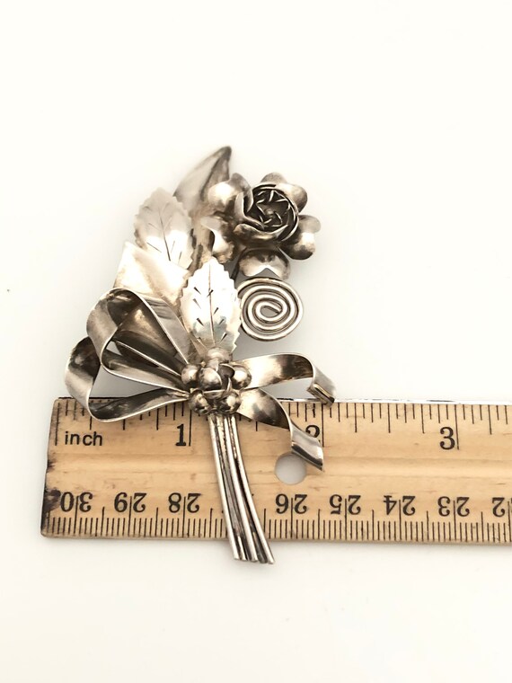 Hobé Hand Wrought Sterling Silver Single Flower R… - image 9