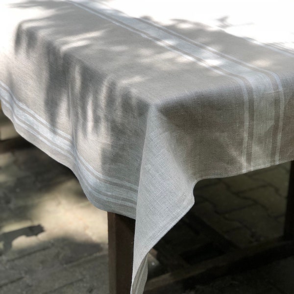 Linen tablecloth "FABRICE" XXL Bio Linen Flax eco friendly