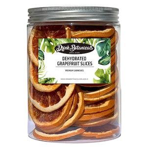 Gedehydrateerde schijfjes grapefruit, schijfjes | 100% natuurlijk | 50 + Porties | voor het garneren van cocktails, bakken| Glutenvrij | 140 gram