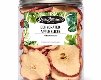 Drink Botanicals Ireland - Rodajas de manzana deshidratadas, 40+ rodajas. 100% natural, sin OMG, vegano. 135 gramos.