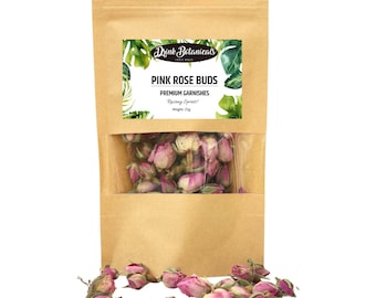 Dried Pink Rose Buds - Dried Roses - Red Roses