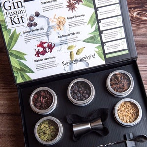 Kit per cocktail fusion di gin esperti - Gin And Tonic Botanicals / Spezie - Kit per gin - Set per la preparazione del gin - Kit per mixologia - Spezie per gin - SCORTE LIMITATE