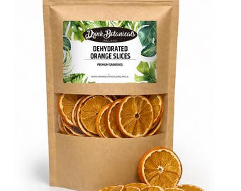Drink Botanical Ireland Dehydrated Dried Orange Slices. 100% Natural Orange Wheels. 45 + Servings 3.5 OZ, 100 Grams Oranges For Cocktails