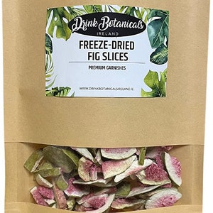 100% Natural Pure Freeze Dried Fig Slices | 50 + Slices Per Pouch | No Added Sugar | Gluten Free | Fresh Dehydrated Frozen Figs | 35 Grams